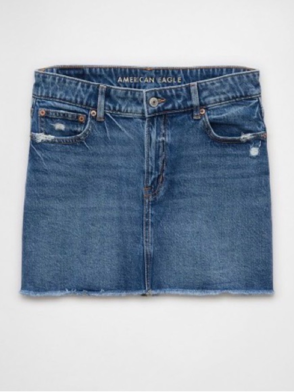 AE Stretch High Waisted Perfect Denim Mini Skirt